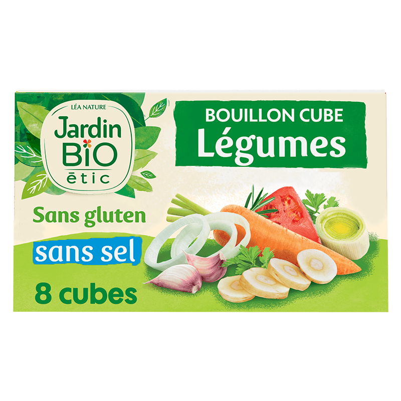 Organic vegetables stock cubes gluten-free