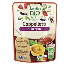 Organic aubergine cappelletti