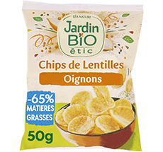 Organic lentil and onion chips gluten-free