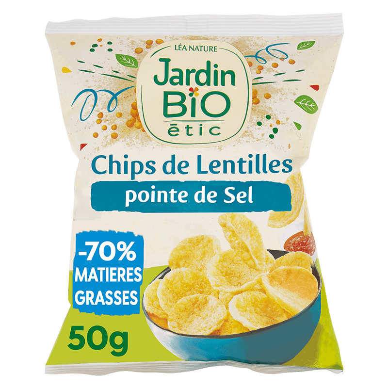 Organic lentil chips gluten-free