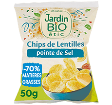 Organic lentil chips gluten-free