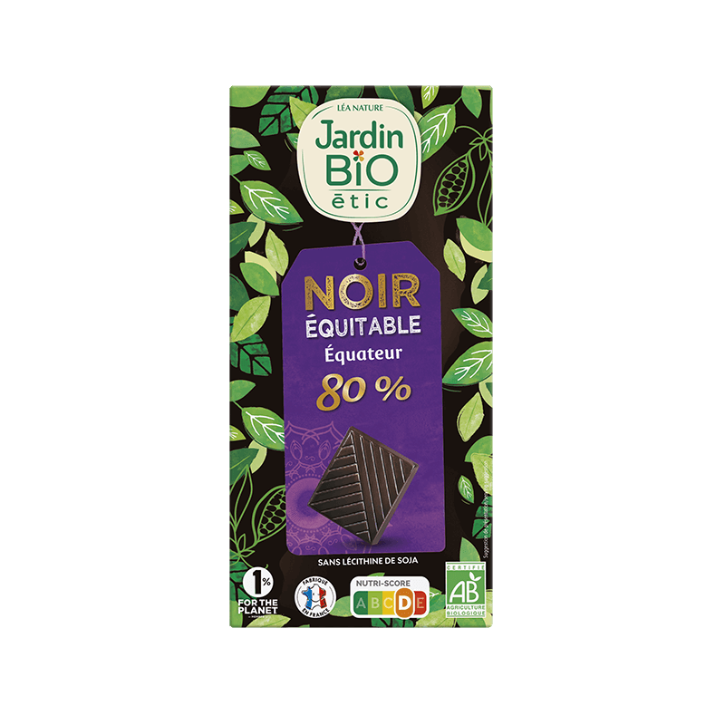 Organic « Premium » dark chocolate 80% cocoa – fair trade