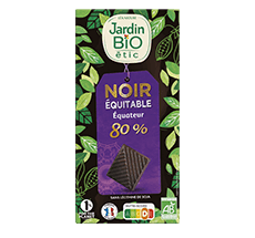 Organic « Premium » dark chocolate 80% cocoa – fair trade