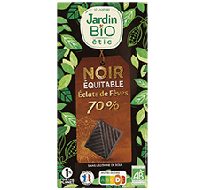Organic dark chocolate – 70% with cocoa bean bits