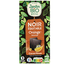 Organic dark chocolate with orange