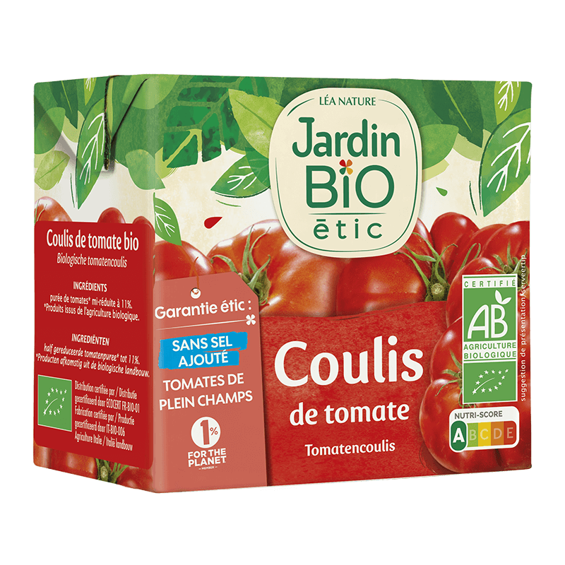 Coulis de tomate bio - Coulis de tomate sans huile de palme