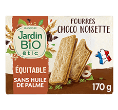 Crousti fourrés au chocolat noisette bio équitable