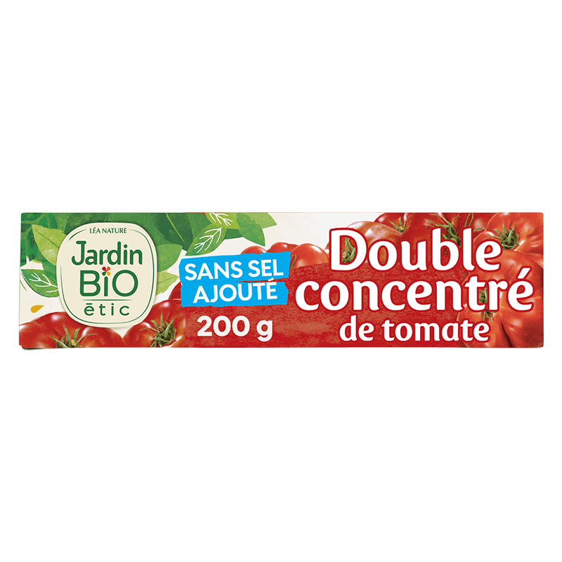 Organic double tomato concentrate in a tube