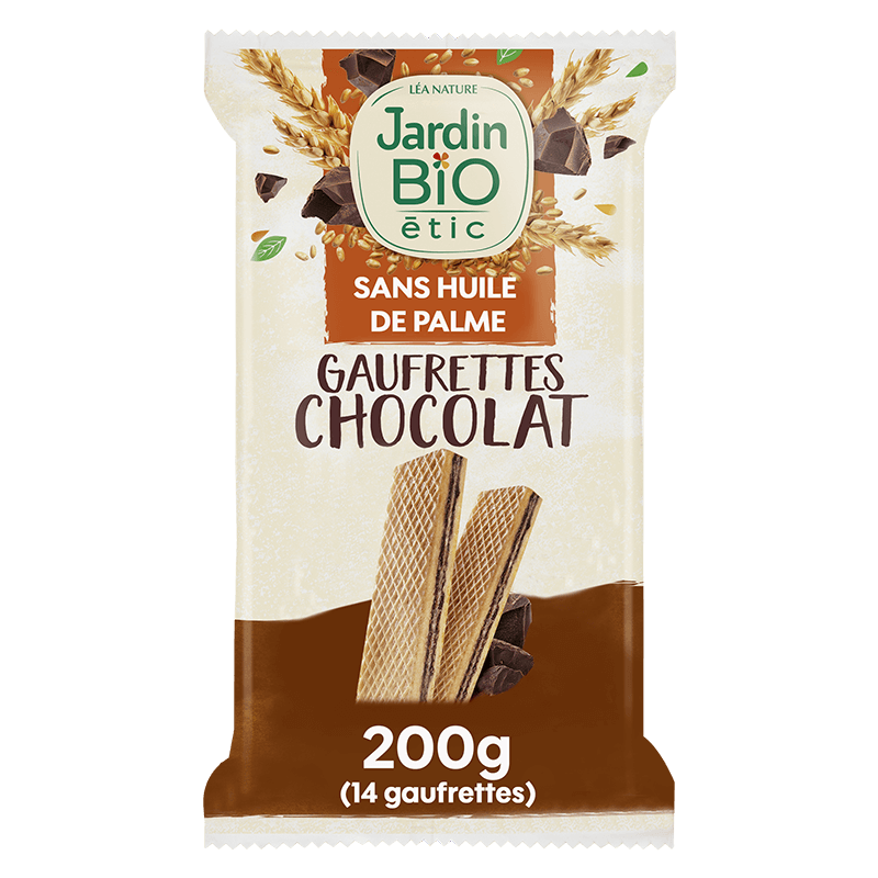 Organic fine chocolate wafers