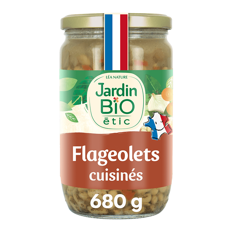 Organic cooked flageolets