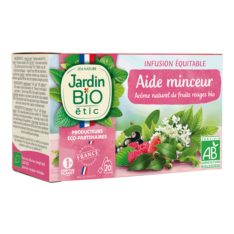 Organic slimming aide herbal tea natural red berry flavour