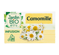 Organic camomile herbal tea digestion