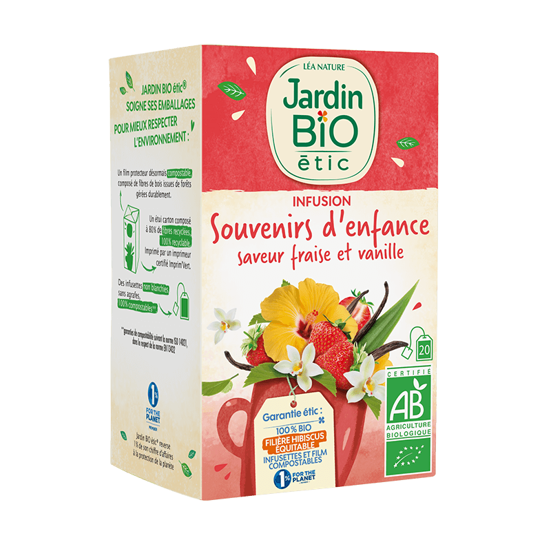 Organic herbal tea Memories from childhood – Strawberry and vanilla flavour