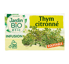 Organic herbal tea lemon thyme