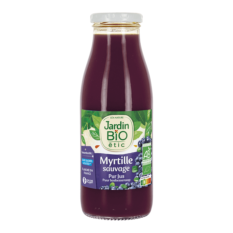 Organic pure blueberry juice