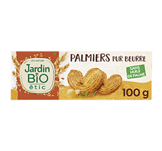 Organic pure butter palmier biscuits