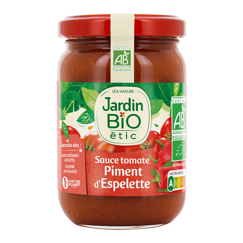 Organic tomato sauce with Espelette chilli