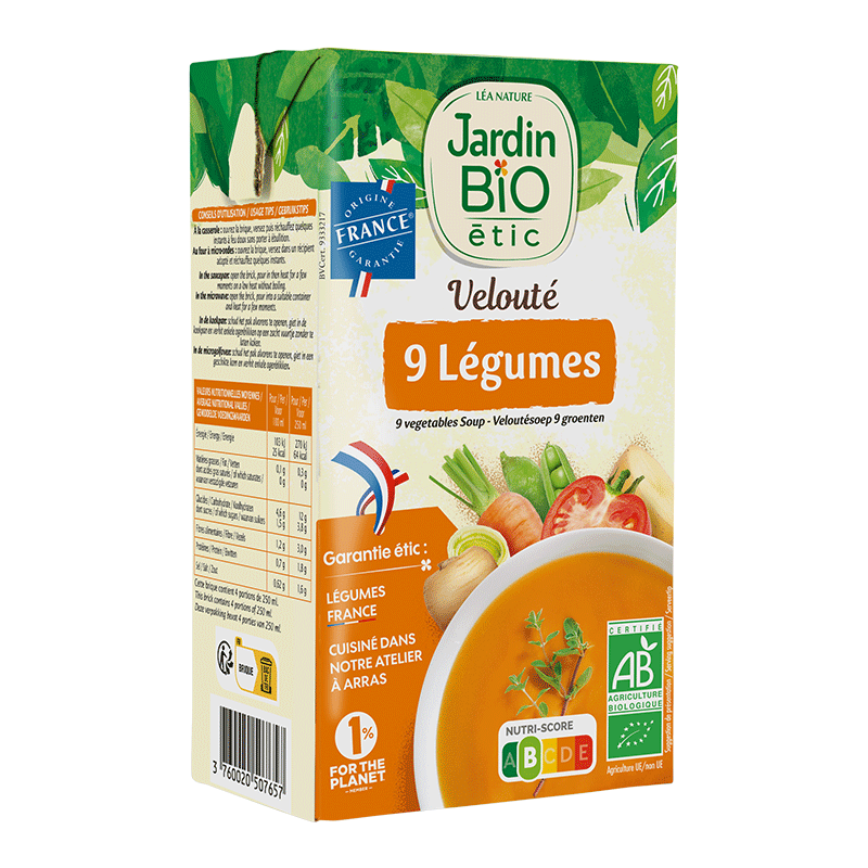 Organic soup with 9 vegetables