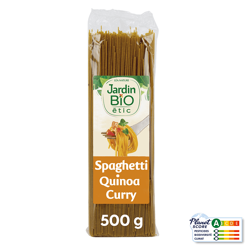 Organic quinoa and turmeric spaghetti