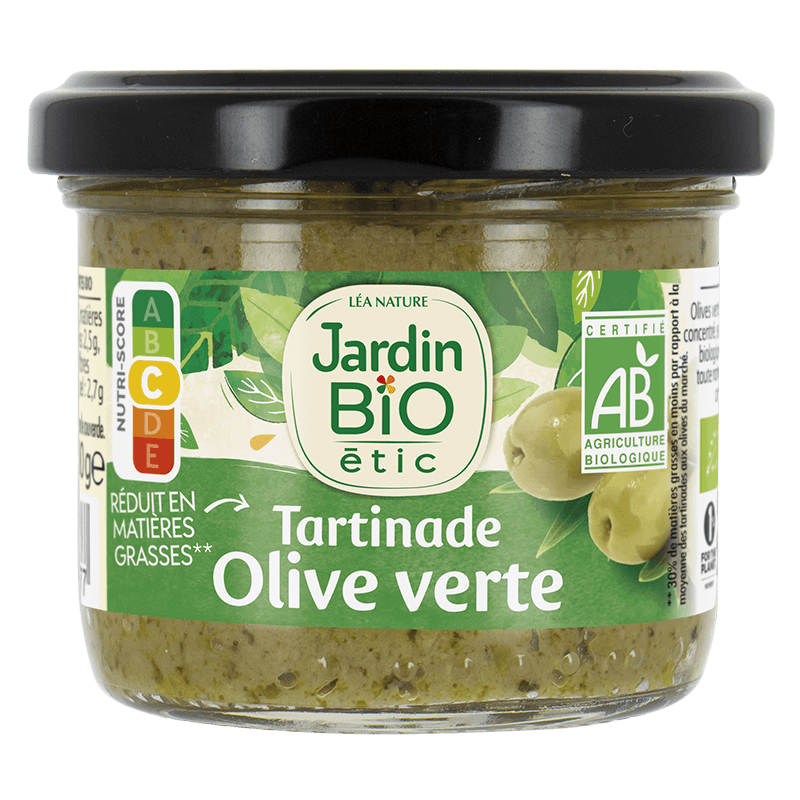 Organic vegetable pâté with olives