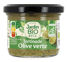 Organic vegetable pâté with olives