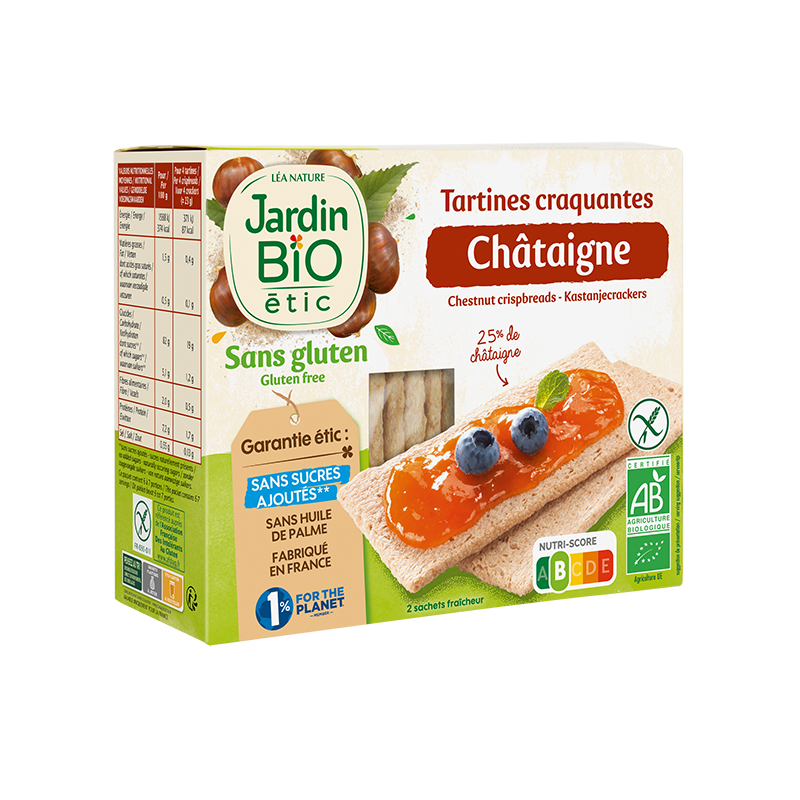 Organic chestnut gluten free crispbreads