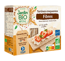 Organic high fibre crispbreads 50% wholegrain