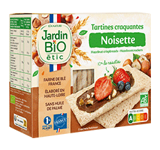 Tartines craquantes  noisettes bio