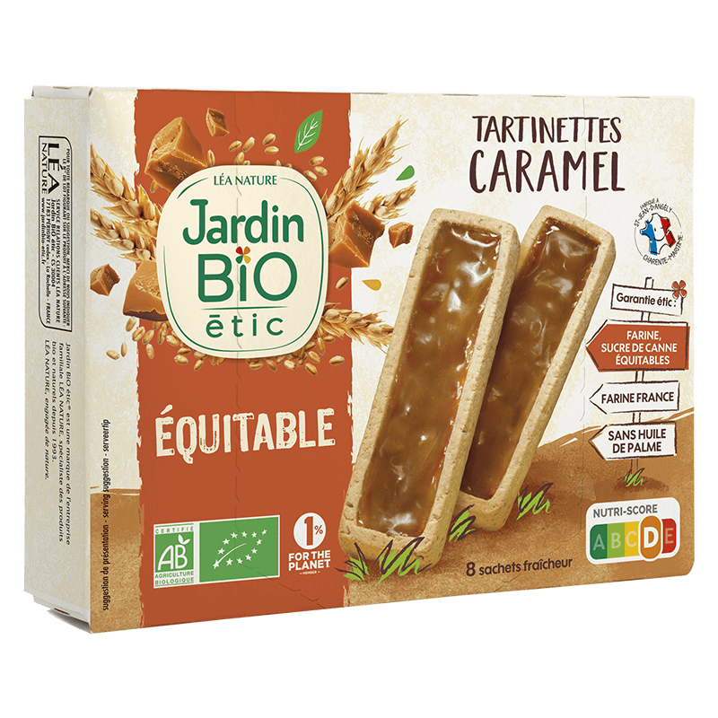 Organic caramel filled biscuits  Fair trade