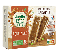 Organic caramel filled biscuits  Fair trade