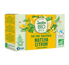 Organic green tea matcha lemon