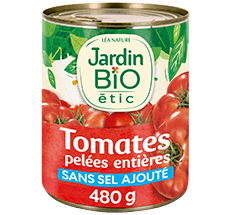 Organic whole peeled tomatoes with juice family size
