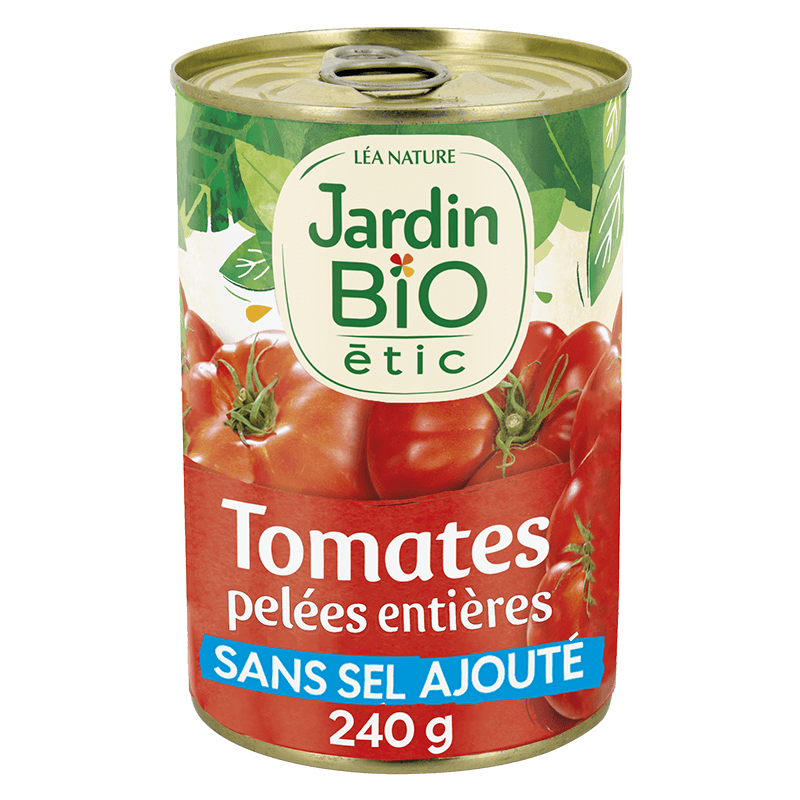 Organic whole peeled tomatoes with juice regular size