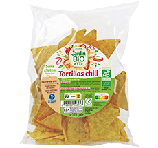 Organic chilli tortilla chips gluten-free